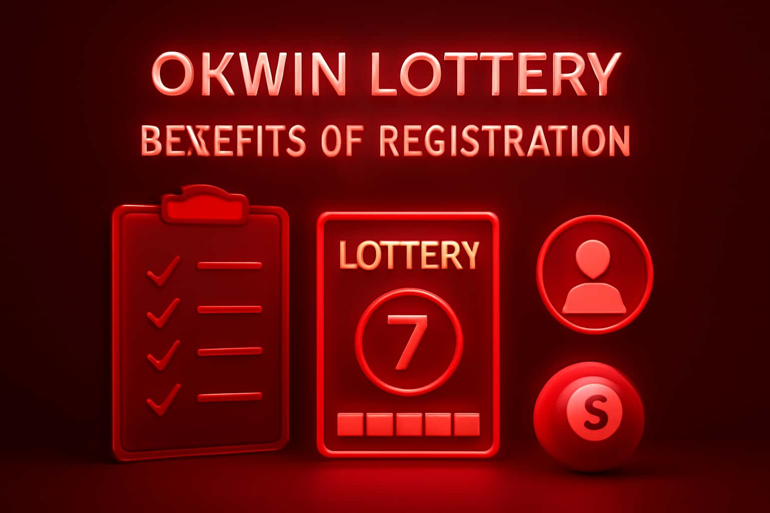 Illustration highlighting the benefits of registering for Okwin Lottery.