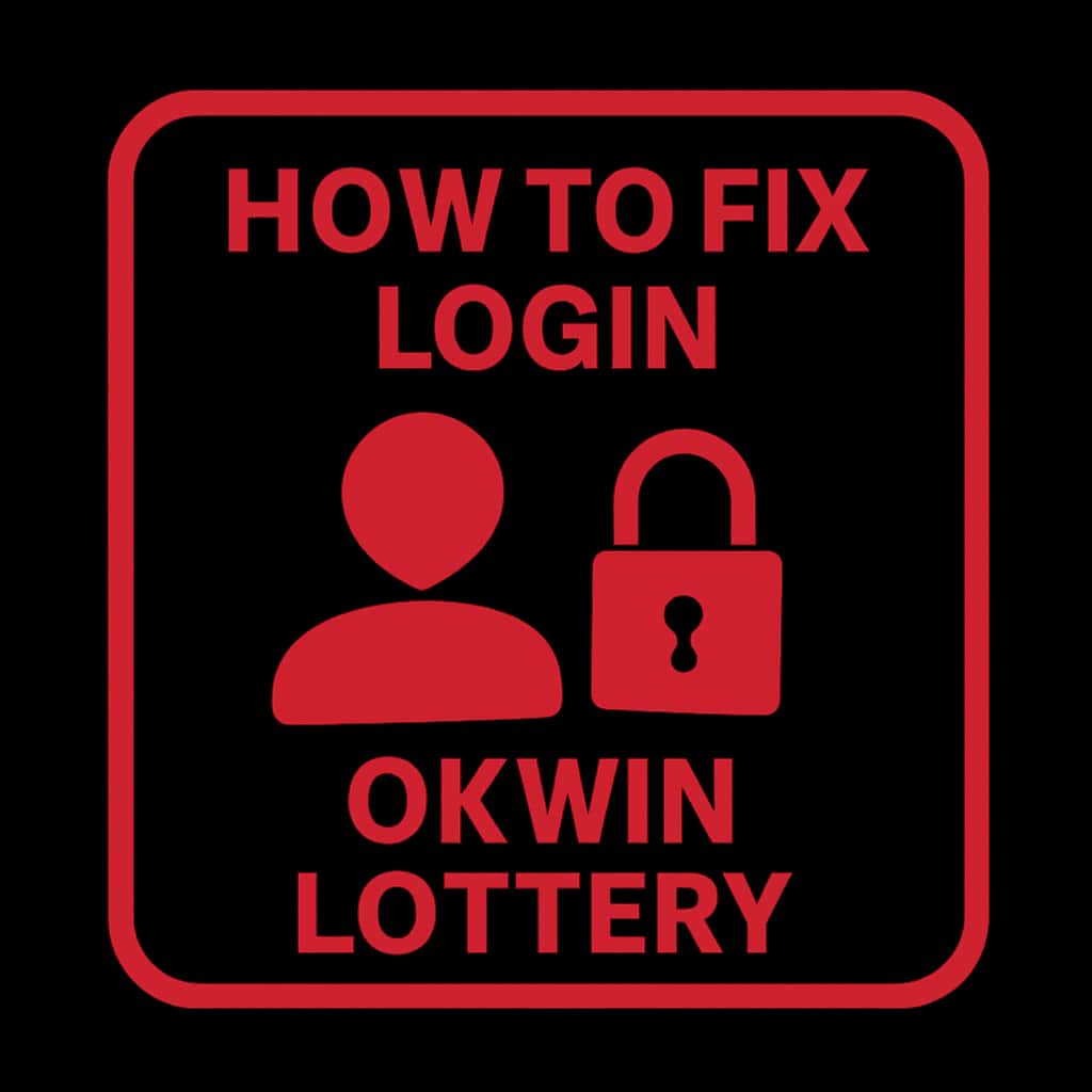 Icon representing the guide for fixing login issues on Okwin Lottery.