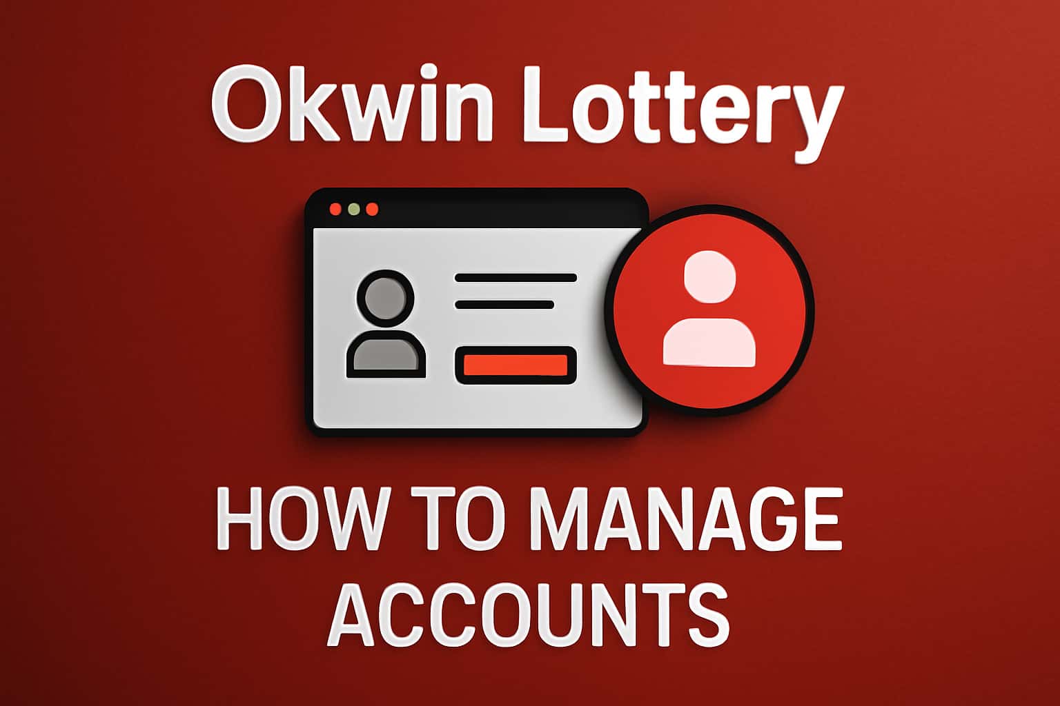 An illustrative representation of managing Okwin Lottery accounts with a tech-inspired backdrop.