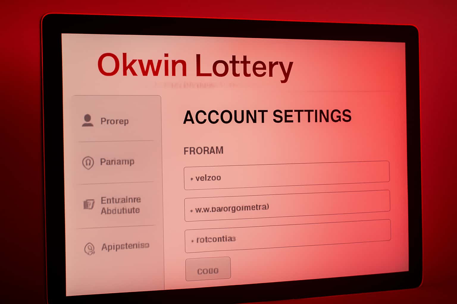 An informative representation of Okwin Lottery Account Settings with modern design elements.