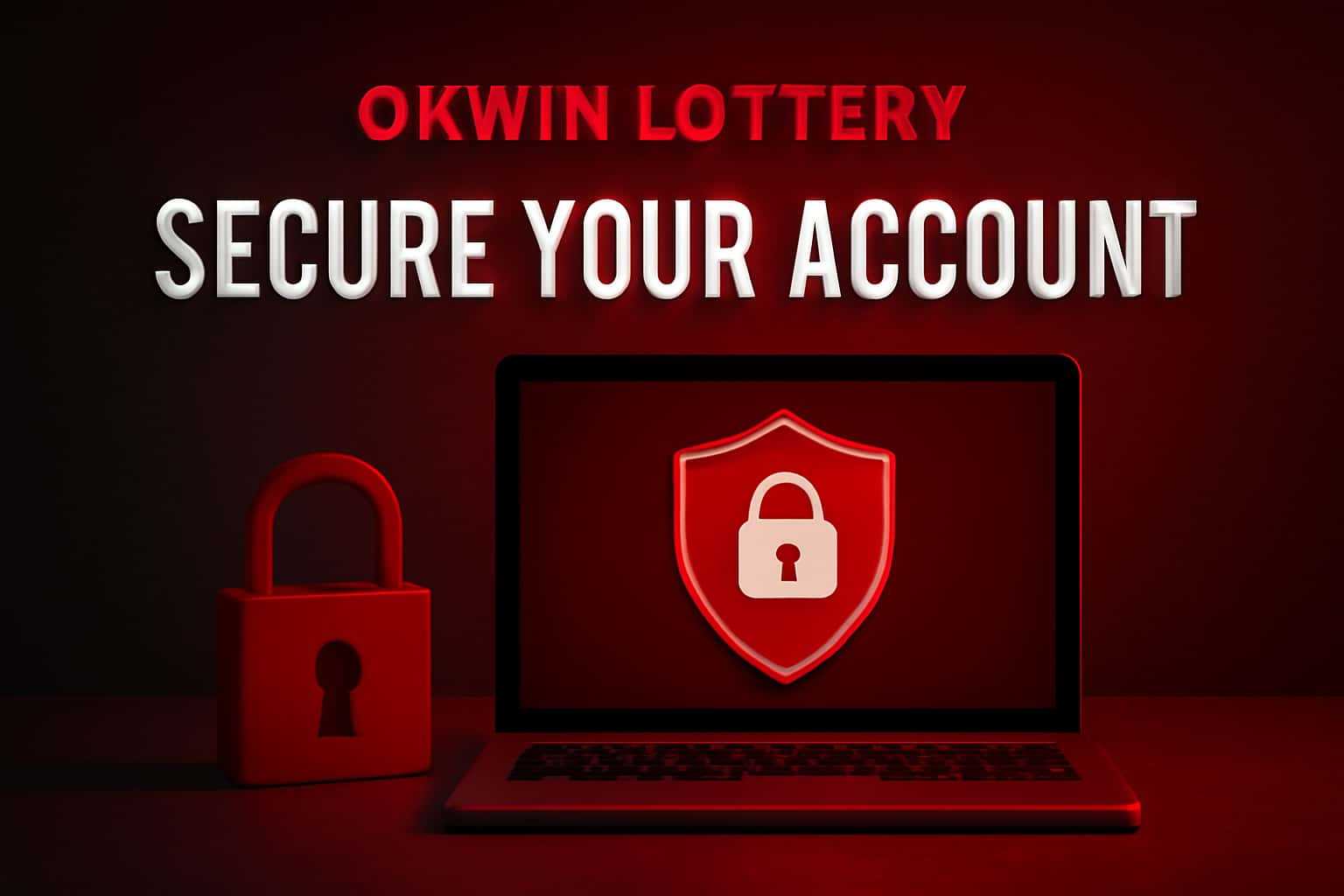 An informative illustration related to securing an account on Okwin Lottery.