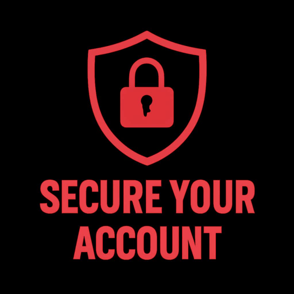 A simple badge representing account security for Okwin Lottery.